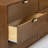 Alice Linea Fluted 6-Drawer Tambour Dresser with Brass Pulls