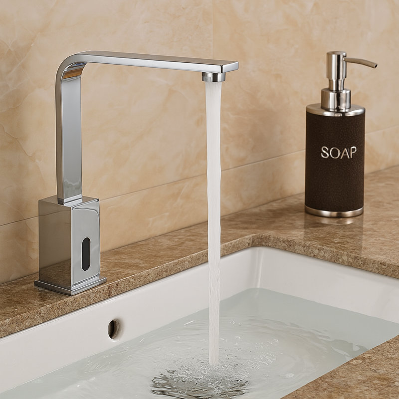 Juno Siena Automatic Infrared Kitchen Sensor Faucet Chrome Finish