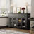 Dasir 55.1" Sideboard with 2 Drawers & 2 Cabinet-1509115246