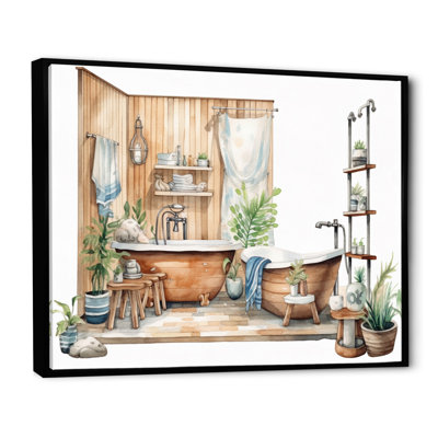 Décor de salle de bain naturel XVIIIe - impression