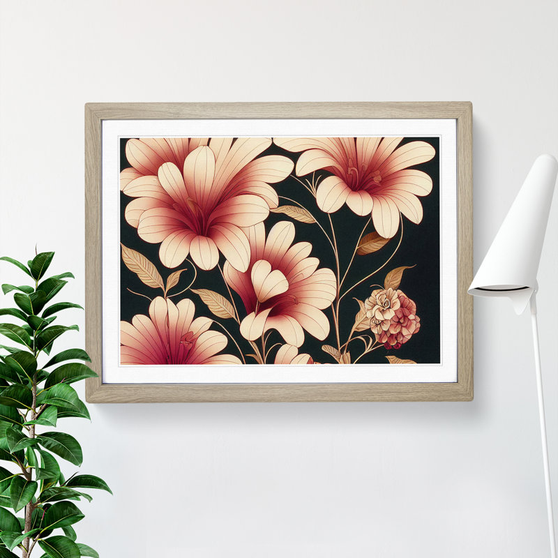 Stimulating Flowers - Framed Print, 46cm H x 64cm W x 2cm D, Oak Framed