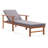 78.7" Long Acacia Single chaise with Cushions-495059966