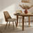 19.5'' Seat Height Upholstered Rattan Back Dining Chair