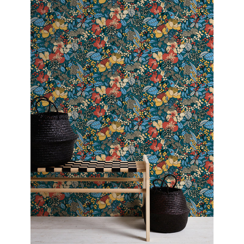 Rouleau de fleurs Zetta, Bleu