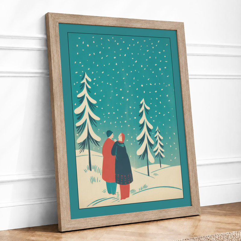 Winter Together Modern - Print, Oak, A3 - 42.0 x 29.7 cm