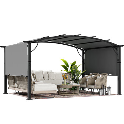 Pergola en aluminium avec auvent