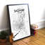 Saginaw City Map - Unframed Graphic Art Print on Paper-2067018683-2082564149