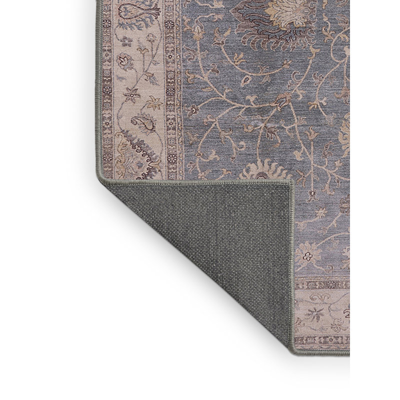 Tapis brun / bleu Charlaine, Rectangle 3 pi x 5 pi