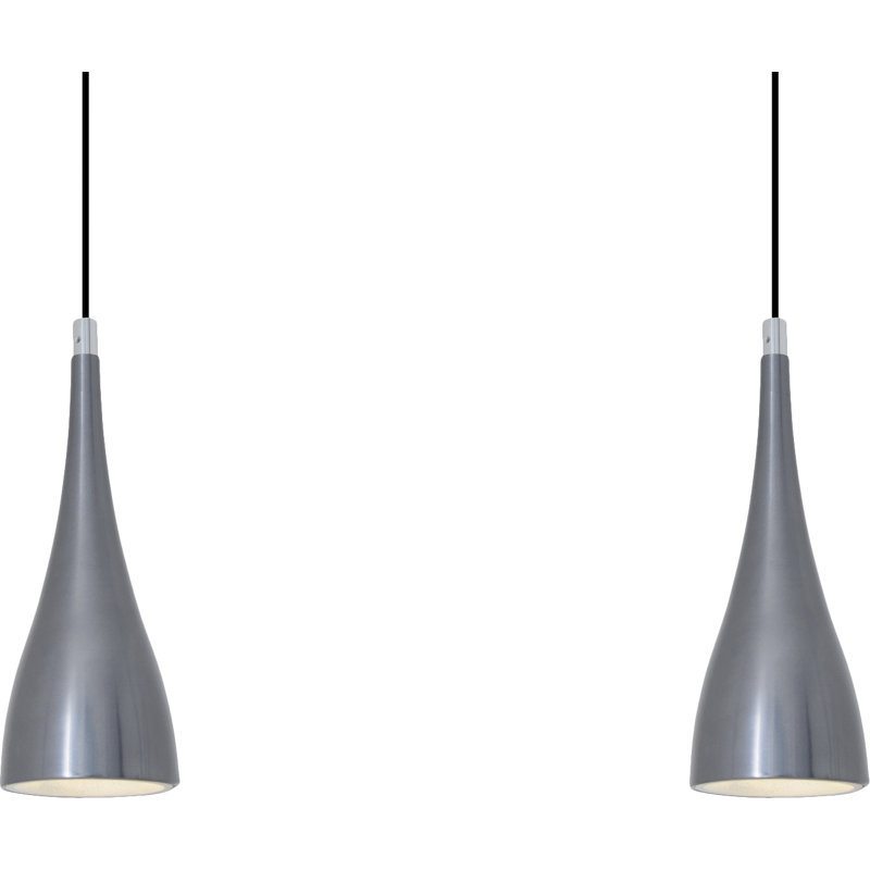 Lima 1 - Light LED Teardrop Pendant, Steel grey