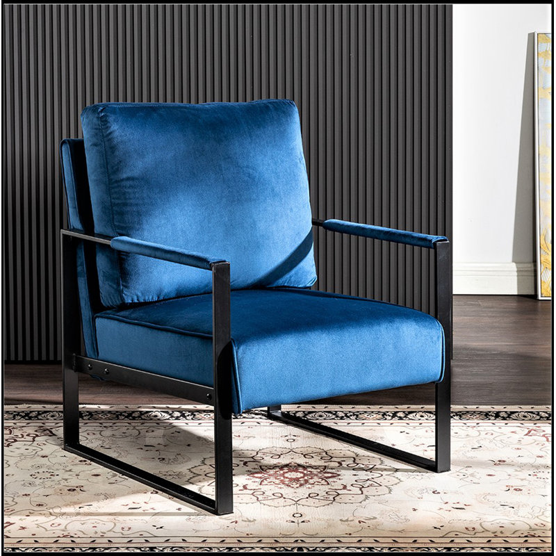 Chaise d'appoint classique Mid Century, Bleu