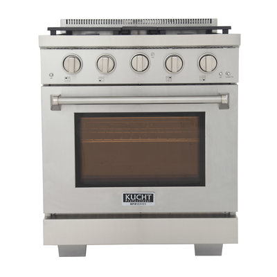 Kucht 30 in. 4.2 cu. ft. Freestanding Gas Range and Convection Oven with True Simmer Burners -  KFX3000X-S