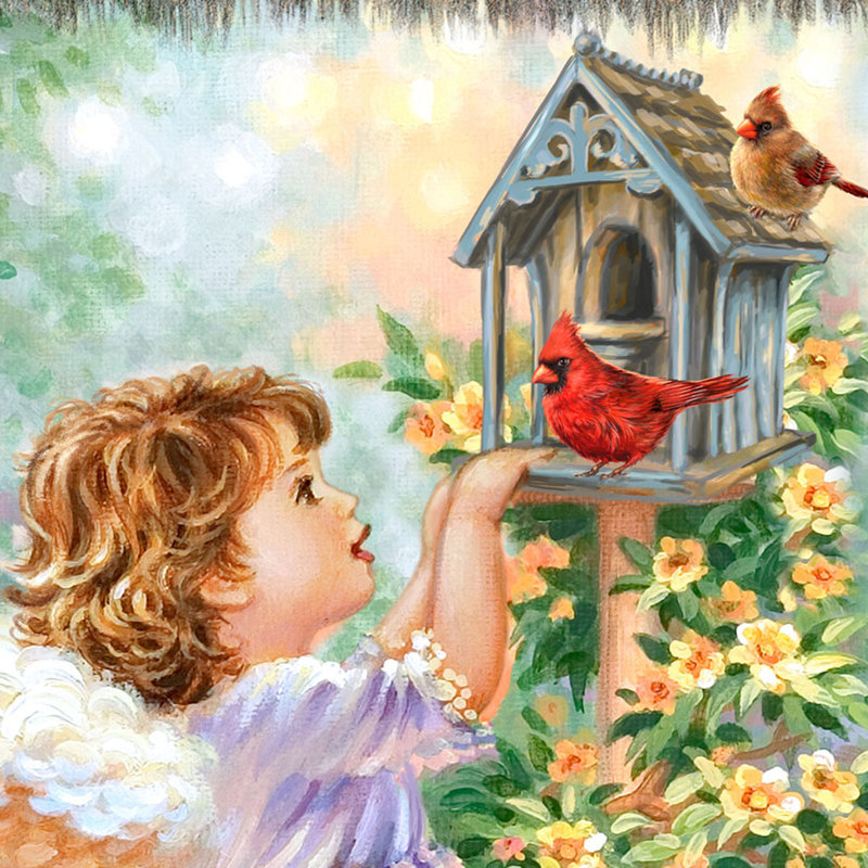 Wall Block Collection Wall Angels Are Near Handcrafted | D. Gelsinger - Designocracy, H 12 po x l 9 po x P 0,75 po