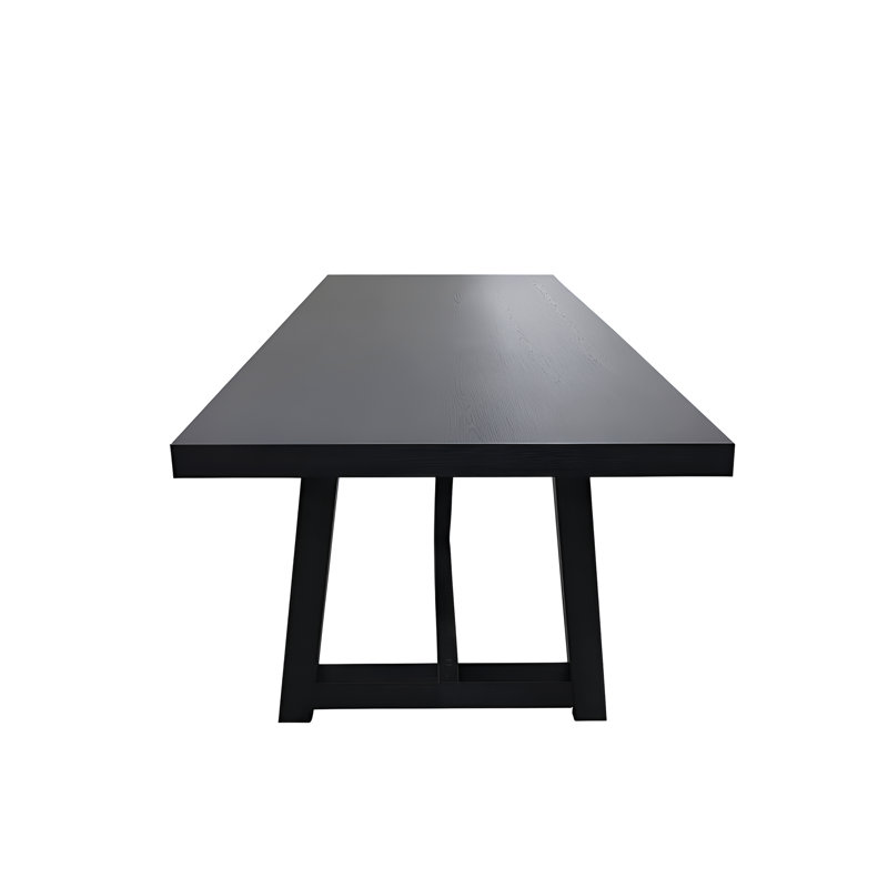 Granita Trestle Base Rectangular Dining Table, Driftwood