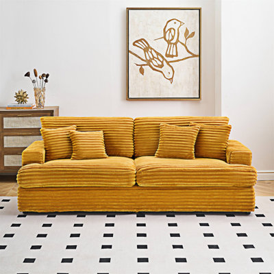 Upholstered Sofa With Matching Pillows