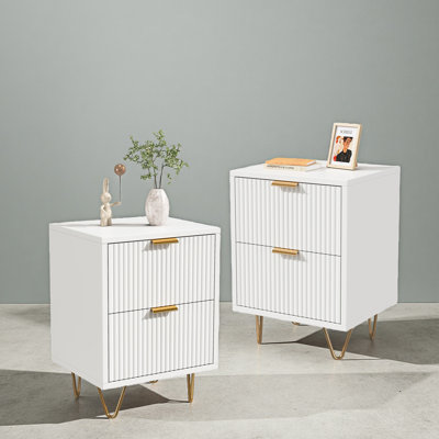 40cm W Manufactured Wood Bedside Table