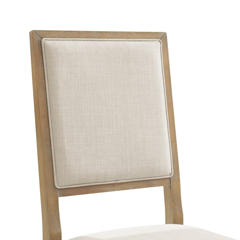 Heymann Trestle Dining Set with Upholstered and Wood Chairs, 9 Pieces: Table, 8 Chairs, Tan