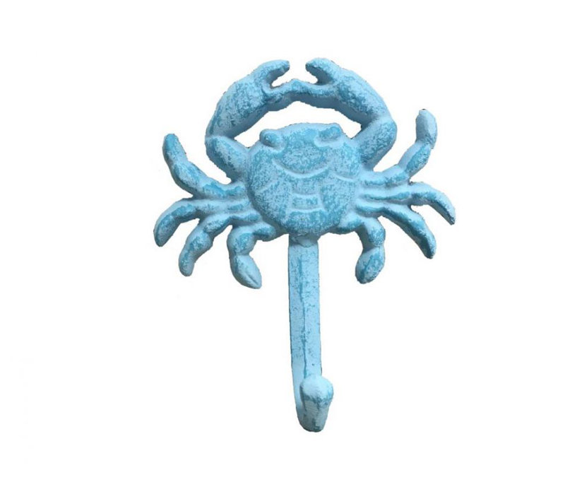 Jonette Metal Wall Wall Hook, Rustic Light Blue