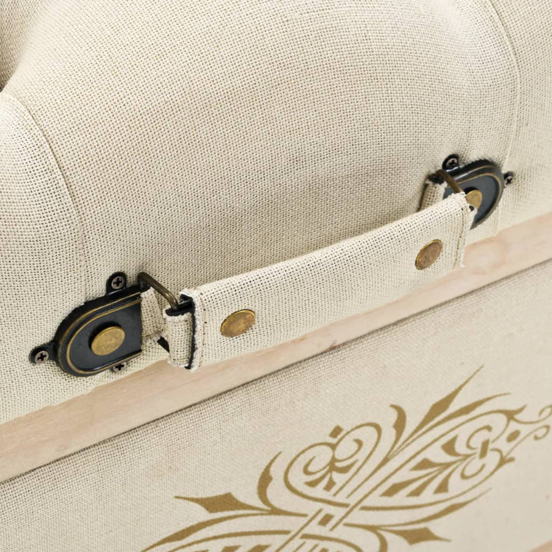 Banc de rangement en sapin massif 43,3 po