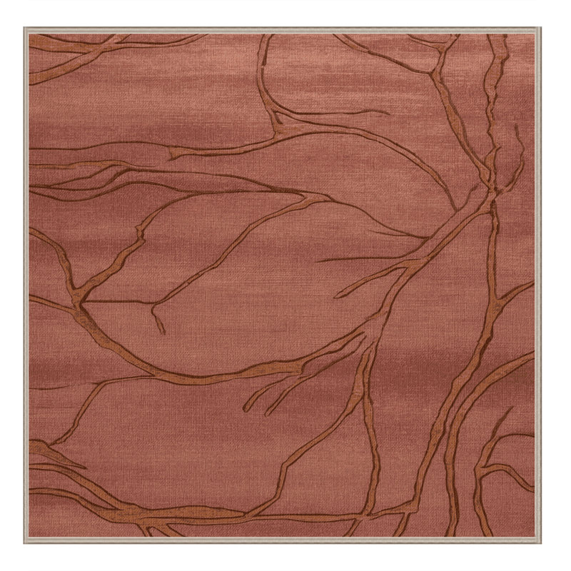 Tapis abstrait lavable à la machine, Carré 4 pi