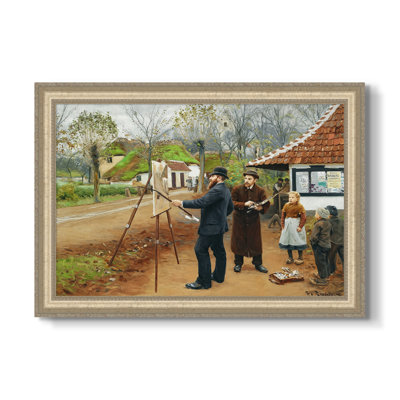 L. L. A. Ring, peinture près d'Aasum Smithy, 1893 - Hans Andersen Brendekilde - Toile encadrée sur mesure