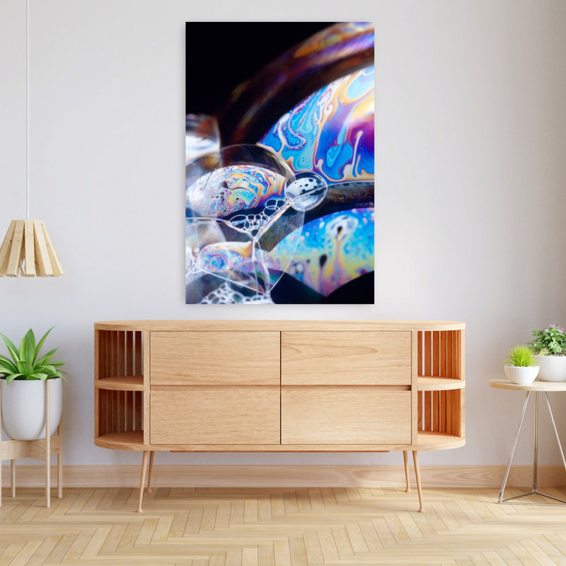 Soap Bubbles Abstract Contemporary Art, 48" H x 32" W