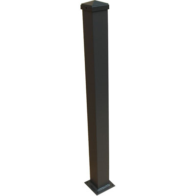 Poteau en aluminium l 3 po avec base soudée