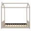 Twin Size Velvet House Bed Wood Bed-1739910524