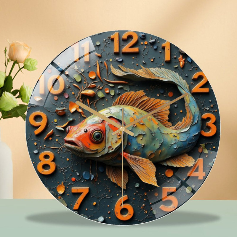 Magnifique horloge murale 12 po