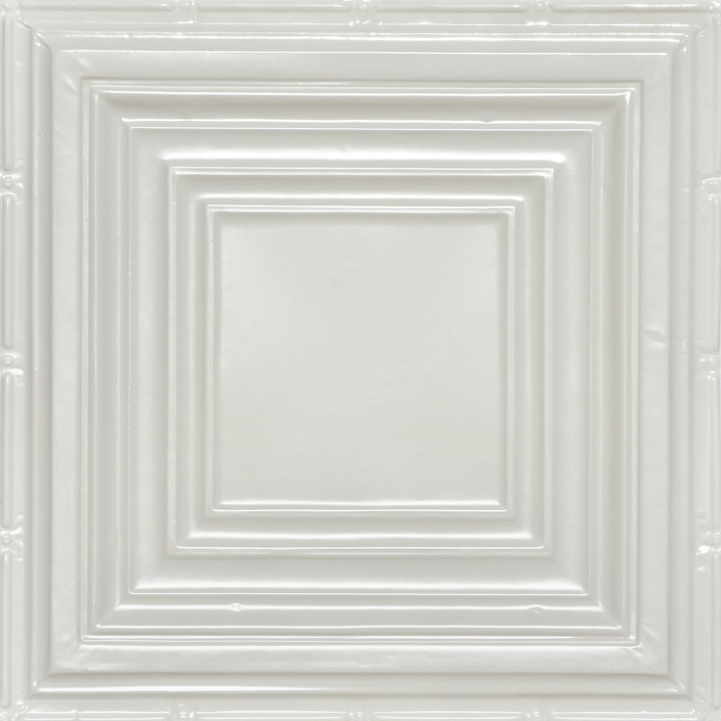 Williamsburg 2 ft. x 2 ft. Drop-In Tin Ceiling Tile, Eggshell White