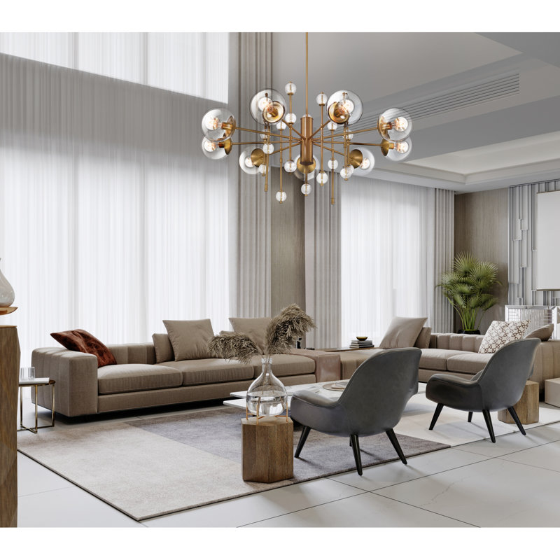 Traiton 9 - Light Dimmable Globe Chandelier