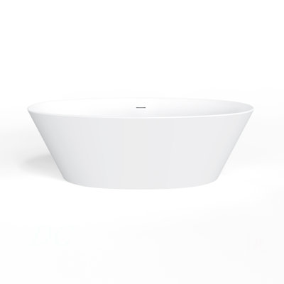 66.9 Inch Freestanding Solid Surface Soaking Bathtub For Bathroom