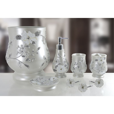 Fincher Polyresin Bathroom Accessory Set Bathroom Tray Tumbler
