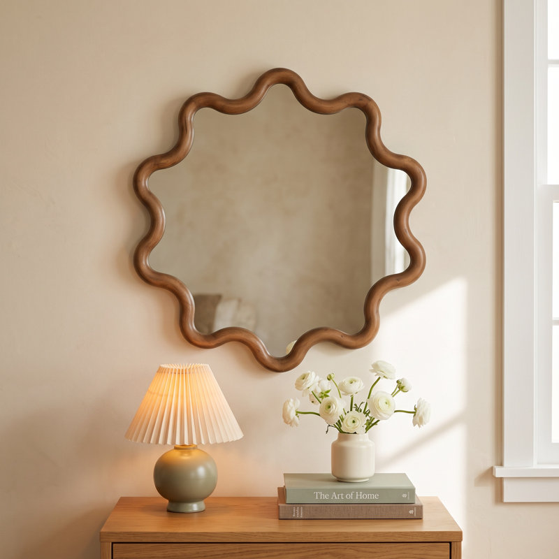 Harrisburg Pine Wood Wall Mirror