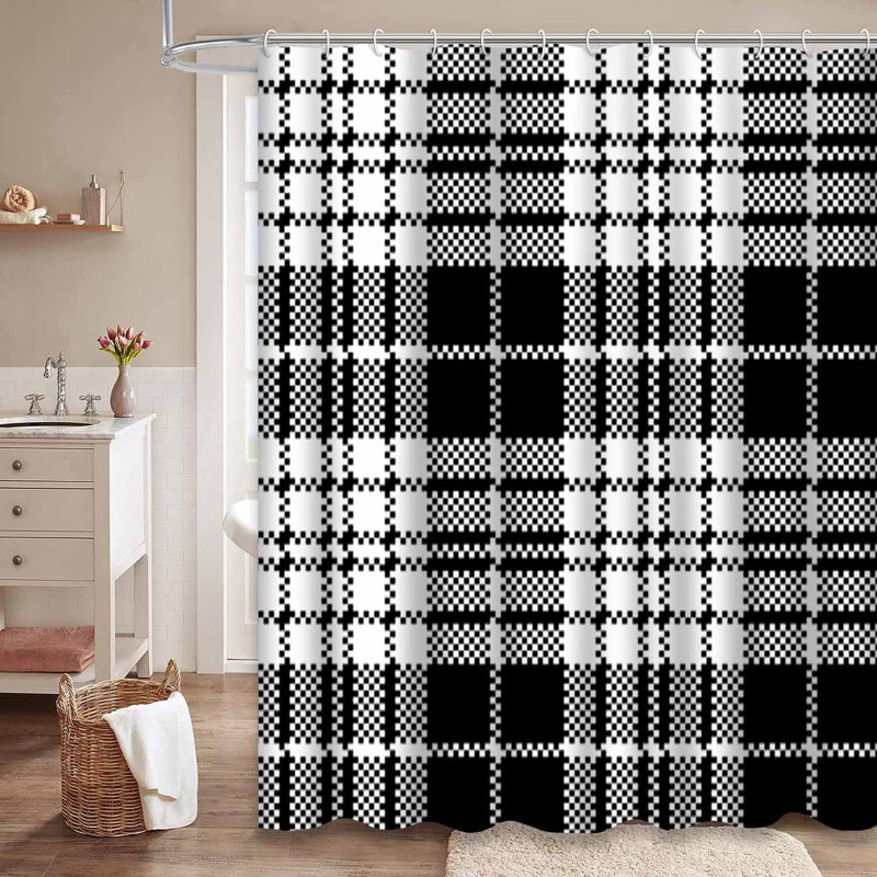 Rideau de douche Tartan, L 72 po x l 72 po