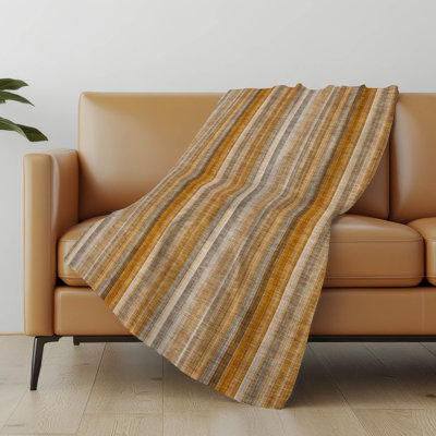 Addison Machine Washable Sherpa Striped Throw Blanket