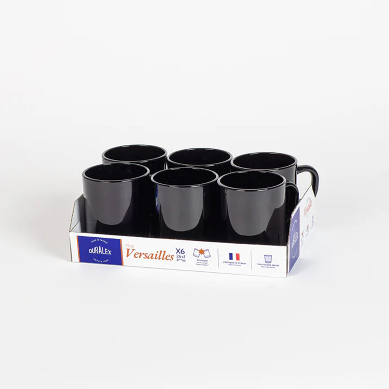 Tasse à café en verre trempé, Black