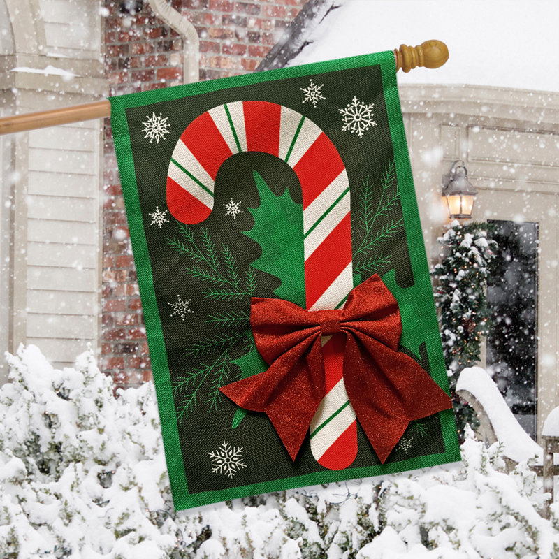 Festive Candy Cane House Flag
