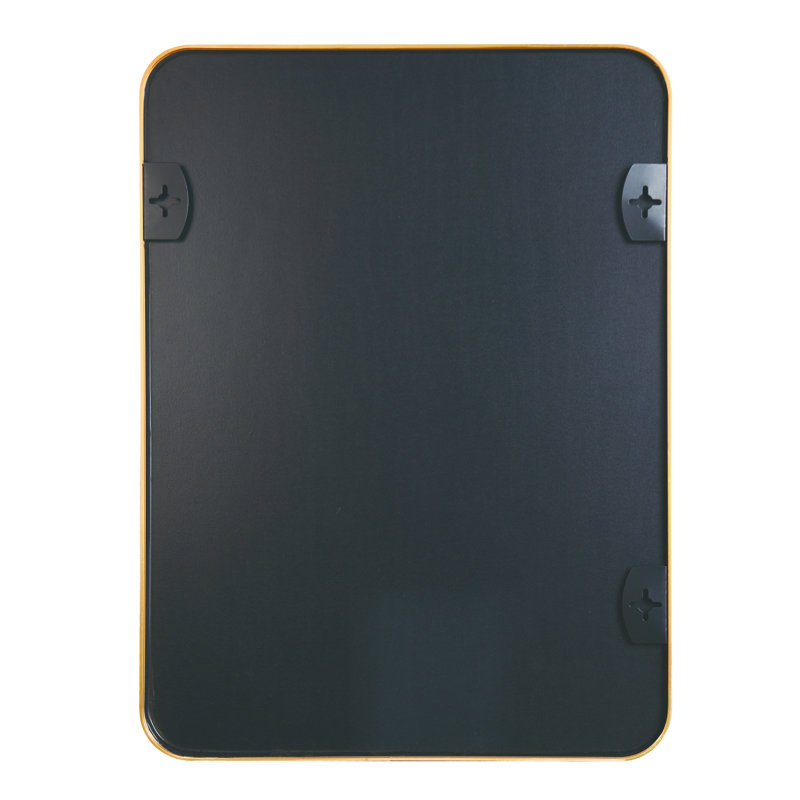 22X30 Inch  Metal Framed Rectangular Bathrrom Mirror For Wall, Gold, 30" x 22"