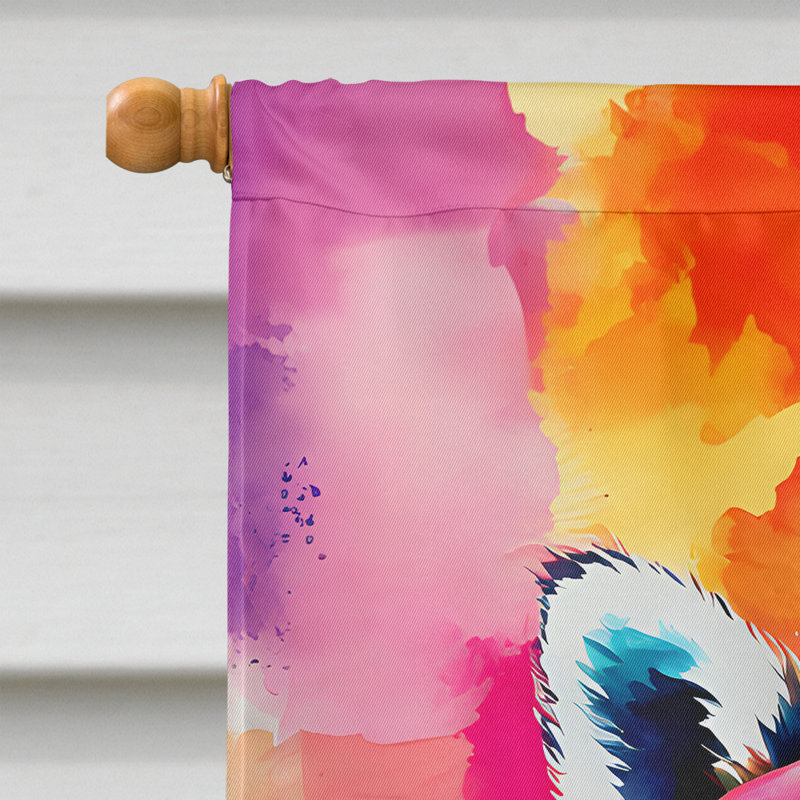 Drapeau de maison de raton laveur hippie