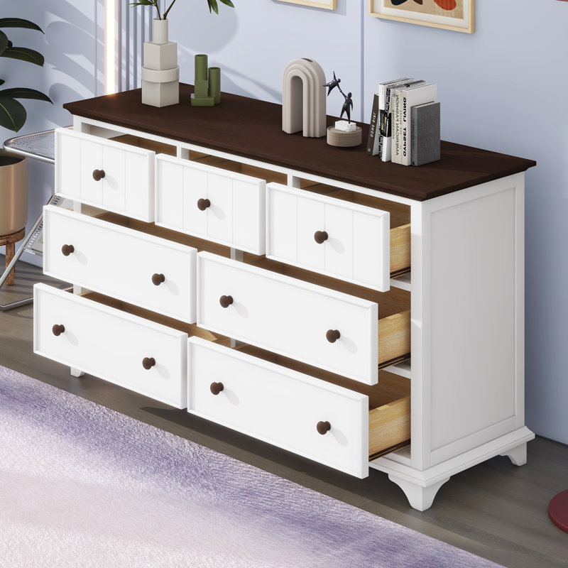 Commode 7 tiroirs avec grande commode Farmhouse