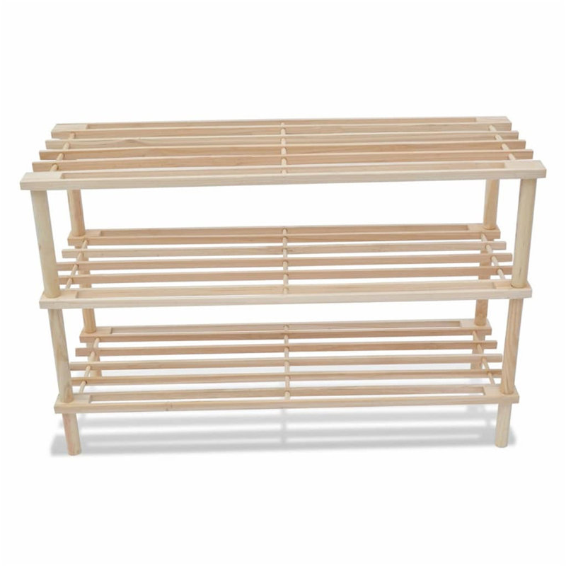 18 Pair Solid Wood Shoe Rack