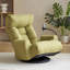  Fauteuil inclinable et pivotant réglable, réglable en 5 positions, revêtement en tissu vert doux avec structure en métal