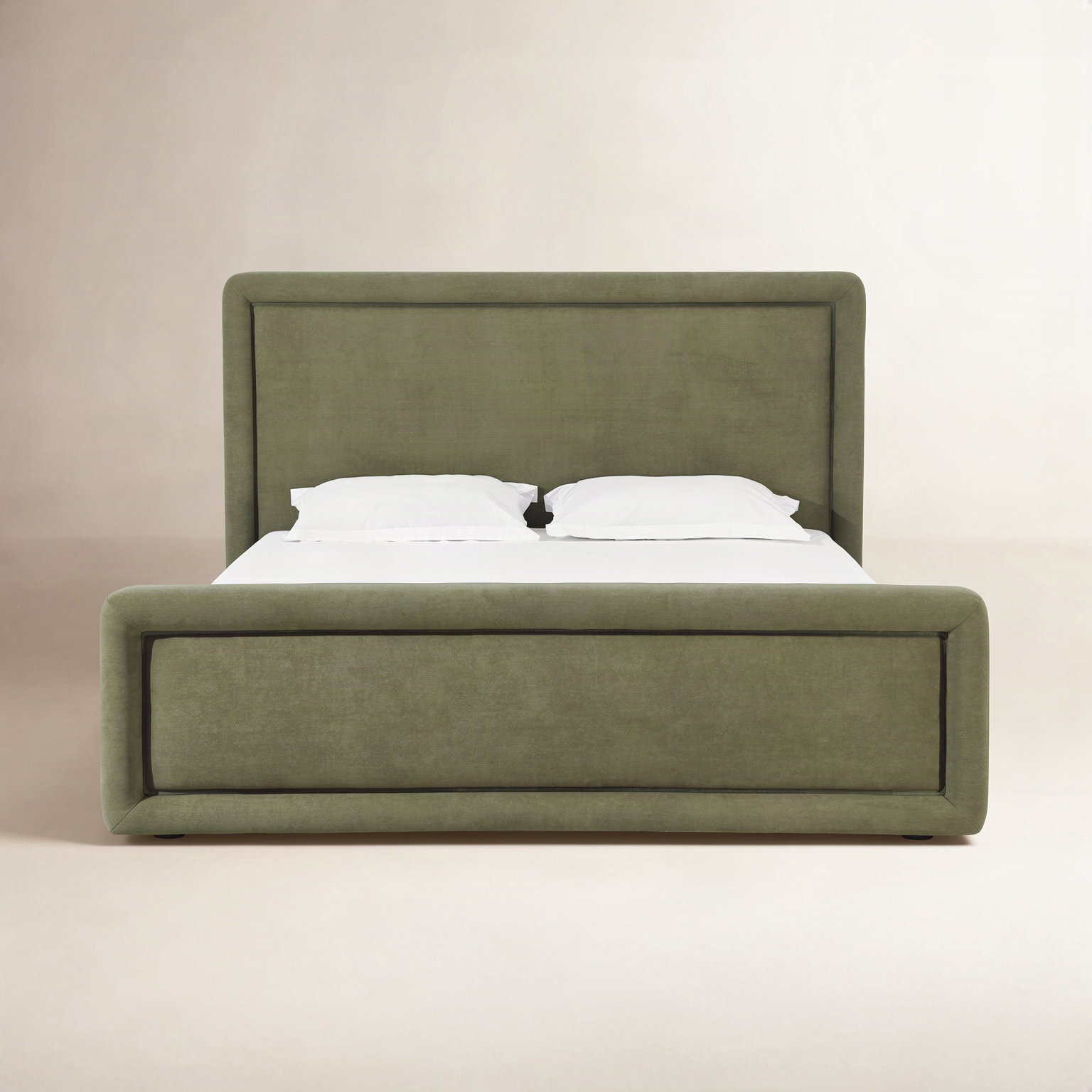 Upholstered Low-Profile Bed, King