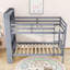 Lit superposé simple en bois avec tablettes-976318943