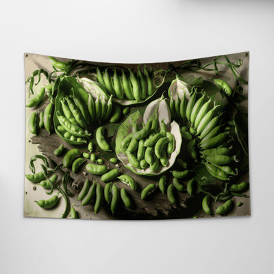 Tapisserie murale légumes haricots Fava