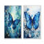 Ensemble de 2 décorations murales Butterfly Sapphire Flutter-844746824-844746831