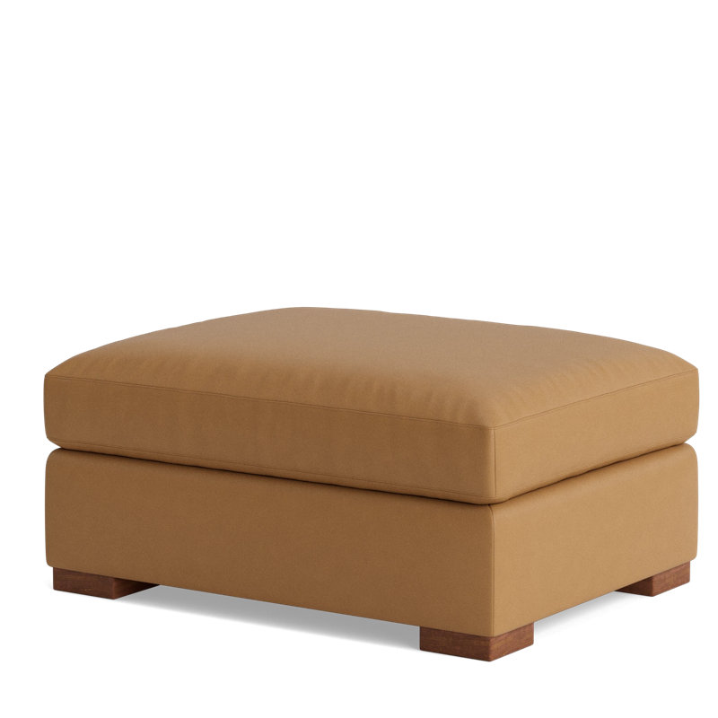 Couch Potato Ottoman, Leather - Butterscotch