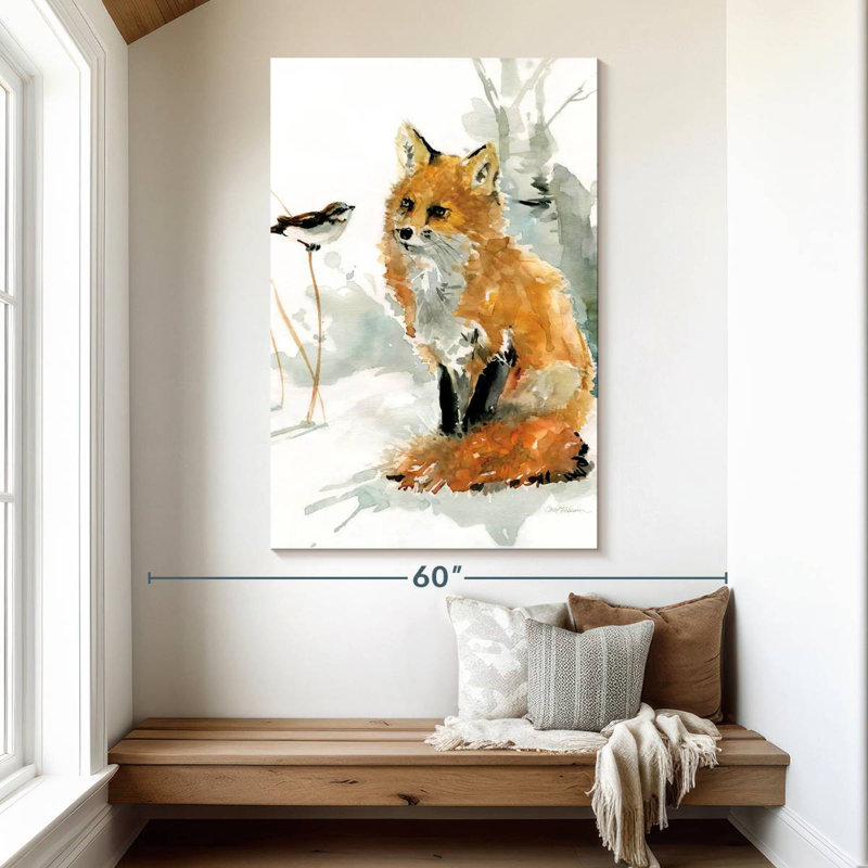 Brampt Fox And Friend, 51" H x 34" W