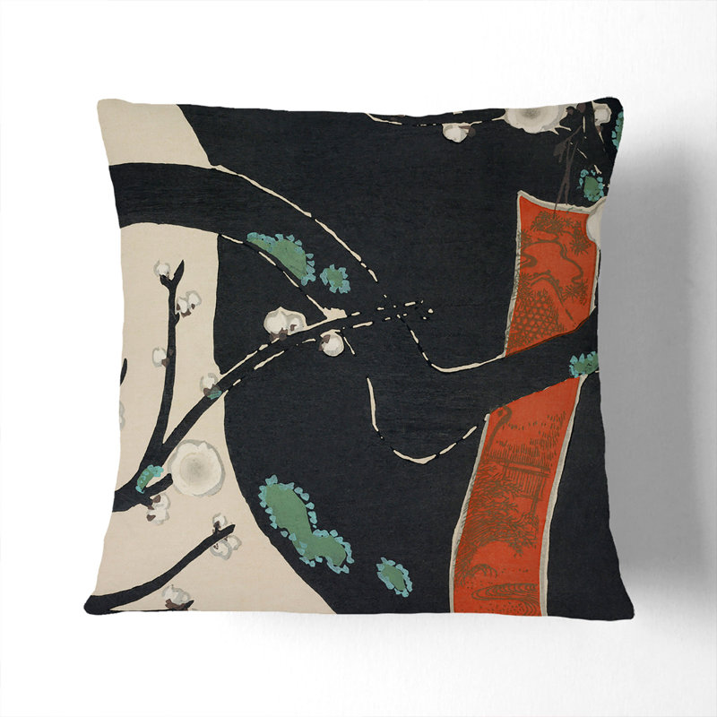 Tree Branches Scatter Cushion with Filling, Stone, 40cm H x 40cm W x 15cm D