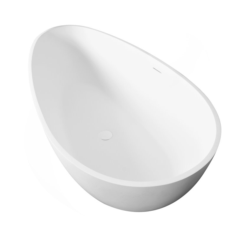66.9 Inch Freestanding Solid Surface Soaking Bathtub For Bathroom